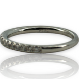 Blue Nile Platinum Diamond Wedding Band 2mm Pave Diamond Wedding Ring Size 6.25