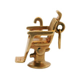 Vintage Solid 14kt Yellow Gold Dentist's Chair and Sink Moving Charm