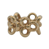 Pandora Solid 14kt Yellow Gold Trinity Flower Spacer Slider Charm