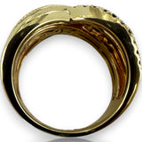LeVian 14kt Yellow Gold Crossover 14mm Ring with Champagne "Chocolate" Diamonds Size 8