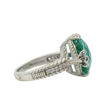 Judith Ripka 925 Sterling Silver Large Lab Spinel and CZ Cocktail Statement Ring