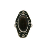 Mexican Handmade 925 Sterling Silver and Fire Agate 27mm Long Cocktail Ring Size 7