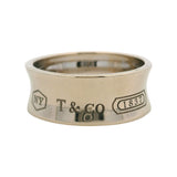 Tiffany & Co Solid 18kt White Gold 1837 Medium Concave Band Size 7