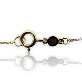 Solid 14kt Yellow Gold and Diamond Dainty Crescent Shape Everyday Necklace with Adjustable 16"-18" Chain