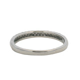 Solid 14kt White Gold and Diamond 0.55ctw Pave Cluster 3mm Stackable Ring Size 7