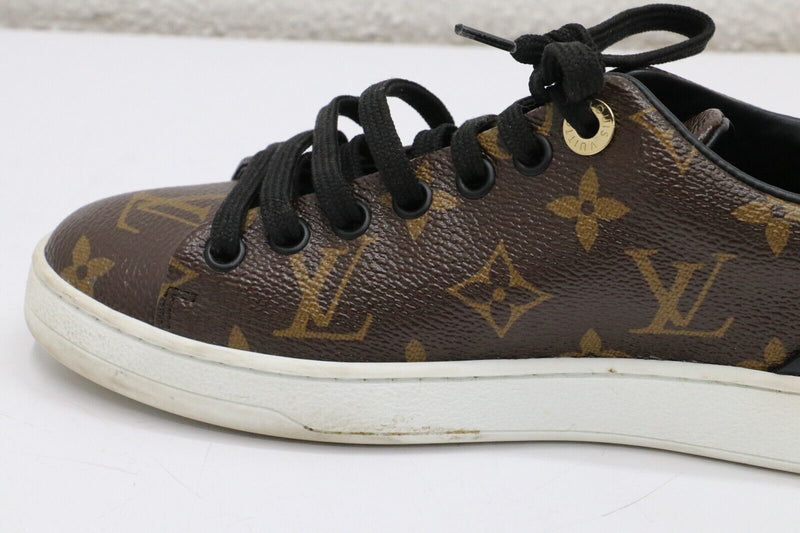 Louis Vuitton FrontRow Monogram Canvas Patent Sneakers Womens Size 36/US 6 *READ