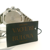 Bulova Precisionist 96B349 45mm Blue Dial Stainless Steel Chrono Auto Watch Tag