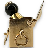 Unique Vintage Jack in the Box Pop Up 14k 585 Yellow gold Charm Pendant