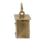 Vintage Solid 14kt Yellow Gold Outhouse Building Dangle Charm
