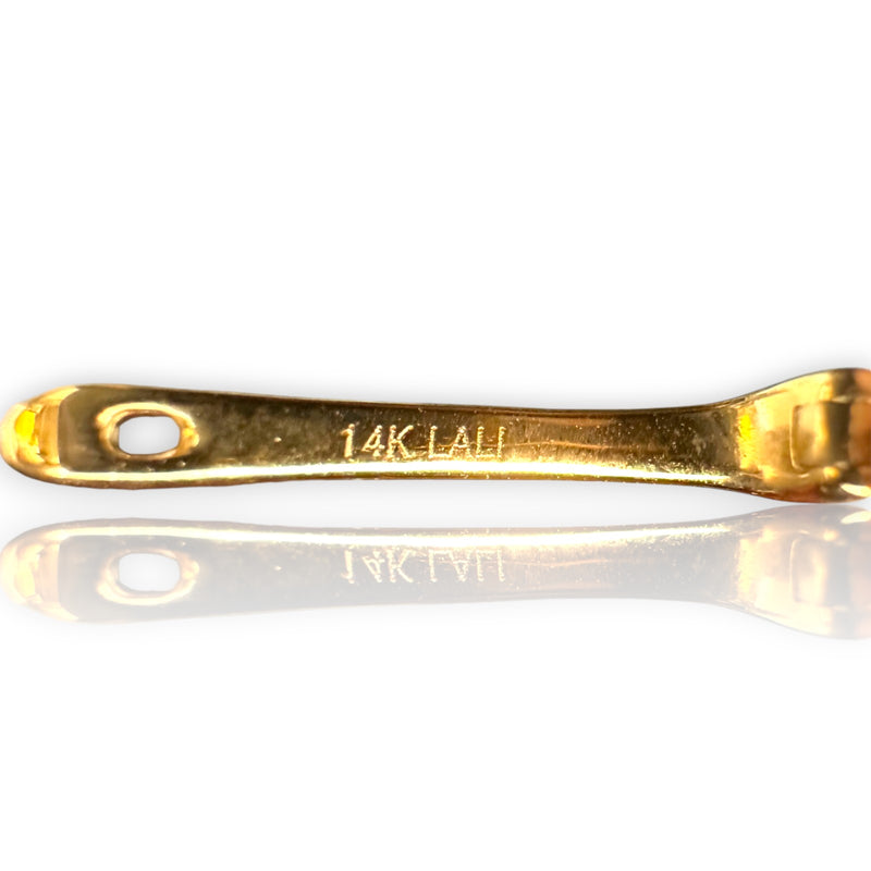 LALI Jewels 14kt Yellow Gold Snap Closure Huggie Earrings with Rainbow of Multi-Colored Sapphires
