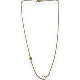 SMC Solid 14kt YG Adjustable 16-18" Chain with Center Jump Ring for Pendants and Charms