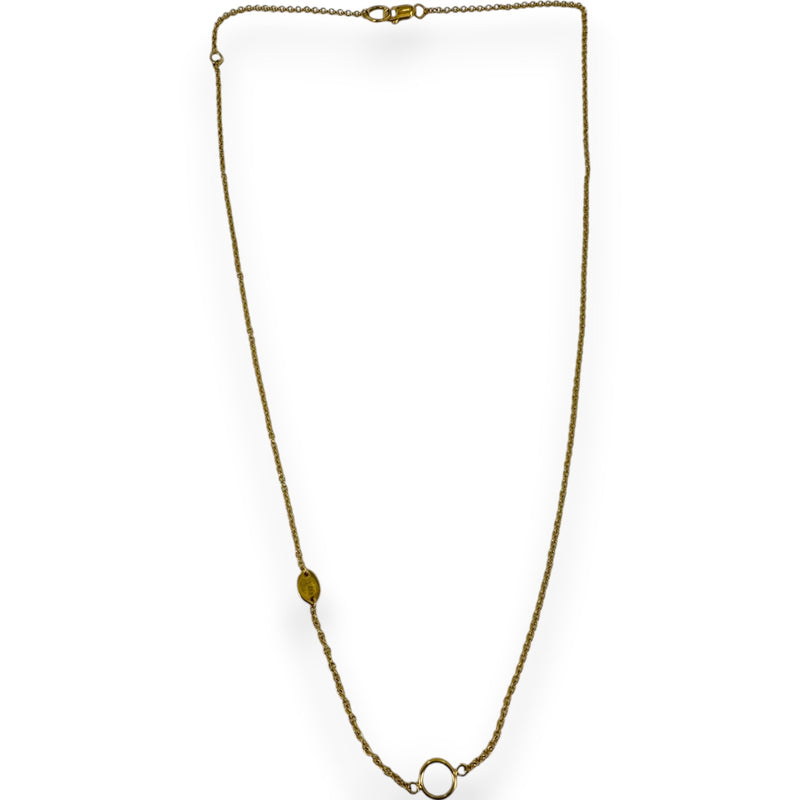 SMC Solid 14kt YG Adjustable 16-18" Chain with Center Jump Ring for Pendants and Charms
