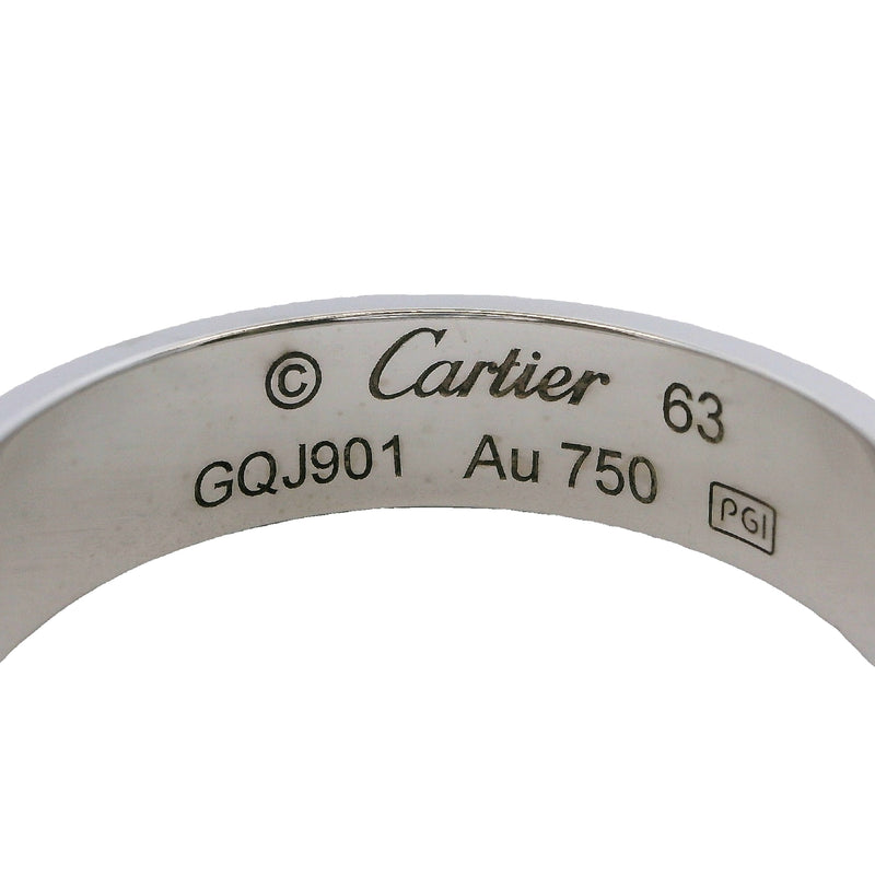 Cartier Solid 18kt White Gold Classic 5.5mm Love Ring Size 10.5 63