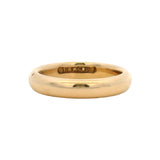 Antique Solid 18kt Yellow Gold 3.7mm Comfort Wedding Stackable Band Size 5.25