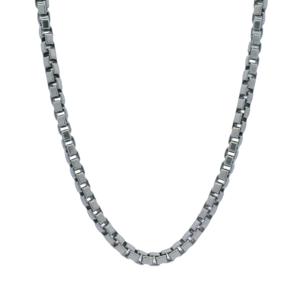 Tiffany & Co 925 Sterling Silver Venetian Link 20" Box Chain 4mm Necklace