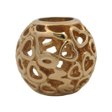 Pandora Rare Retired 14kt Yellow Gold Glowing With Love Hearts Bead Spacer Charm