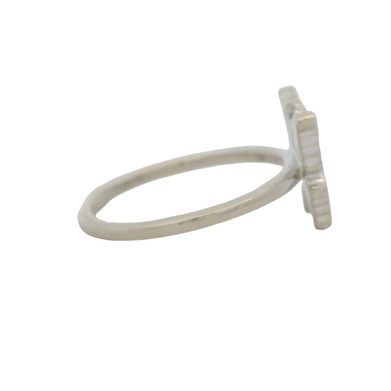 Icebox Solid 14kt White Gold and 0.40ctw Diamond Butterfly Ring Size 7