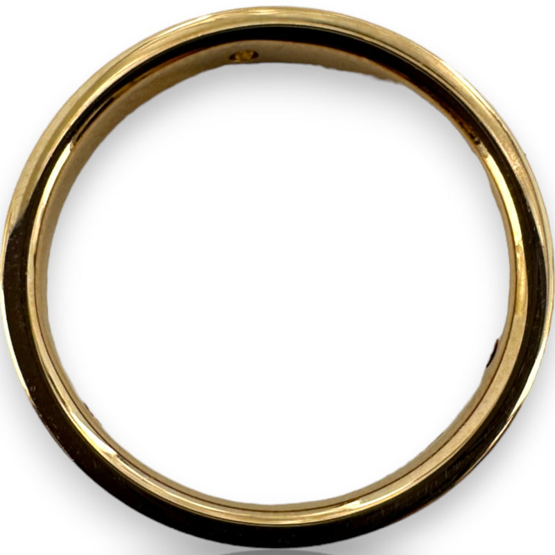 Tiffany & Co 18kt Rose Gold Band Ring with Outside Logo and 3 Round Brilliant Diamonds