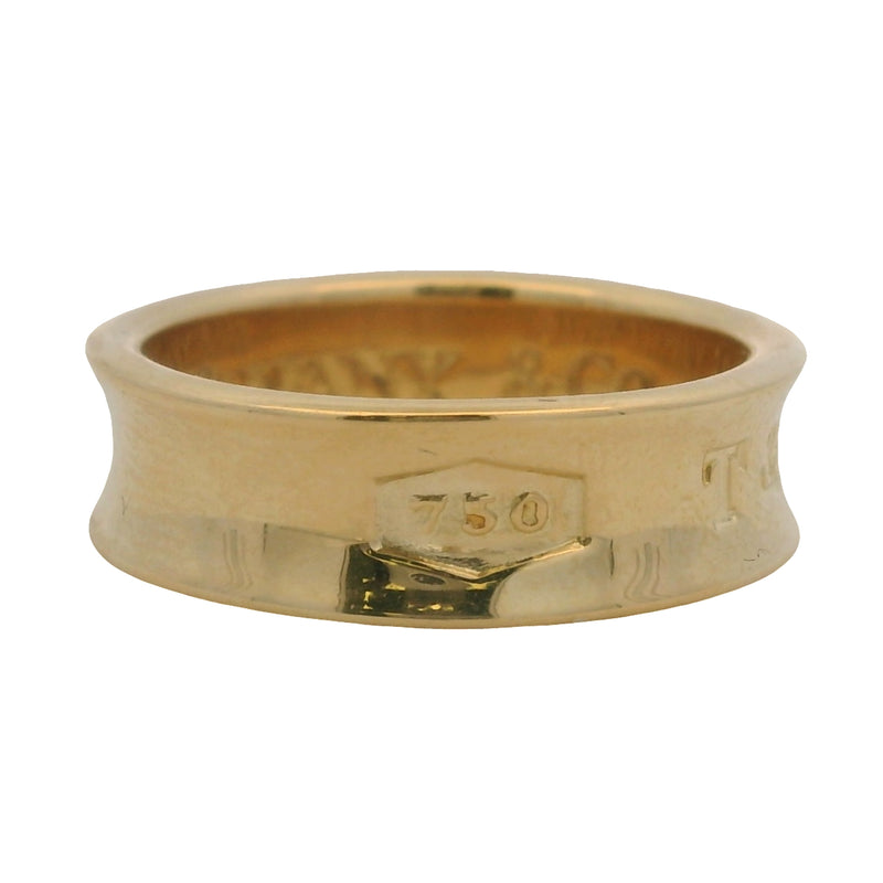 Vintage 1997 Tiffany & Co 1837 Solid 18kt 750 Yellow Gold 6mm Band Ring Size 6