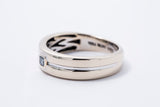 Vera Wang Love Collection Groove 6mm Wedding Band 14K 585 White Gold Ring Size 9