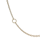Mejuri Solid 14kt Yellow Gold Large Pavé Diamond Circle Cluster Station Pendant Necklace 18"