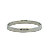 Antique 1920s Belais Solid 18kt White Gold 2.5mm Thin Band Ring Size 8.5