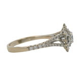 Disney Enchanted 14k White Gold Diamond Elsa Snowflake Engagement Ring Size 8