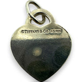 Tiffany & Co 925 Sterling Silver Alphabet Letter T Heart Pendant Charm