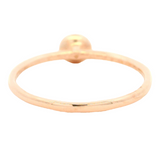 Bezel-Set Diamond Solitaire Wedding Engagement Ring 14kt Rose Gold Stackable (b)