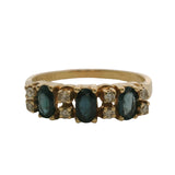 SRB 14kt Yellow Gold, Sapphire, and Diamond Accent Stackable Ring Size 8.5