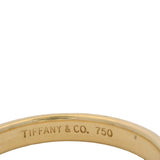 Vintage Tiffany & Co Solid 18kt Yellow Gold 3.4mm Thin Single Grooved Atlas Ring Size 9.25