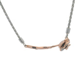 Enchanted Disney Belle 925 Sterling Silver 10k Rose Gold and Diamond Bolo Adjustable Bracelet