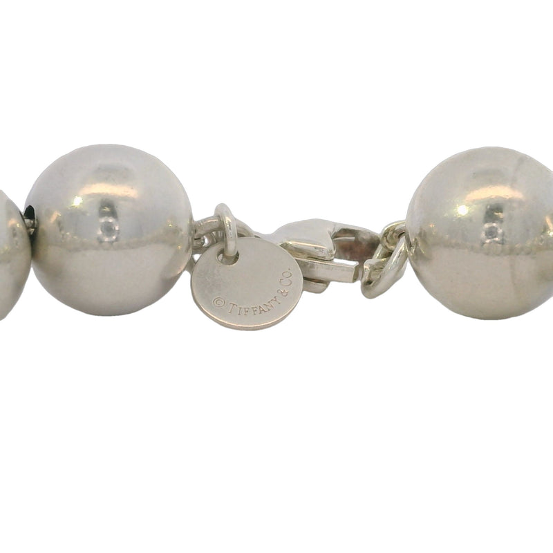 Tiffany & Co HardWear Collection 925 Sterling Silver Ball 10mm Bead Bracelet 7.5"
