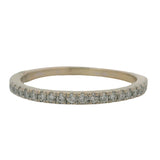 XO Jewels Solid 18kt White Gold and Diamond Half-Eternity Band Ring Size 8.5