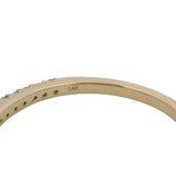 Dadwani Solid 14kt Yellow Gold and Diamond Half Eternity Band Ring Size 7