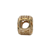 Pandora Solid 14kt Yellow Gold 585 and CZ Ribbon Hearts Spacer Slider Charm