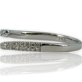 Diamond Spiral Wrap Accent Stacking Ring Size 6.75 14kt White Gold