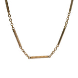 Antique 1910-30s 14kt Rose Gold Bar Deco Pattern 13.25" Pocket Watch Chain