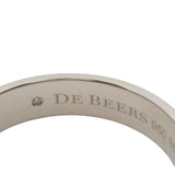 De Beers 950 Platinum DB Classic 5mm 10.5g Band With Hidden Diamond Size 11