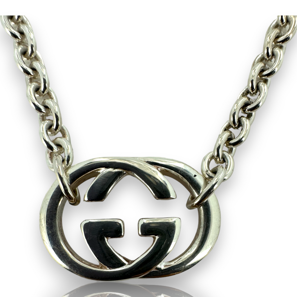 Gucci double g necklace silver hot sale