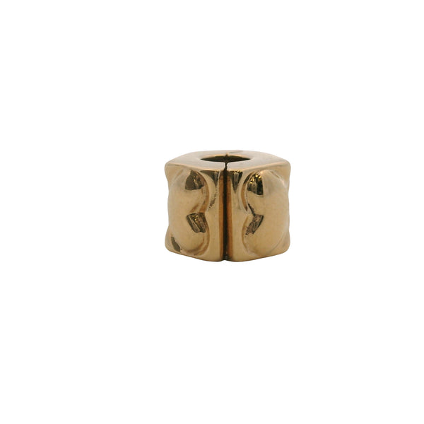 Charm de pulsera Pandora con espaciador y clip de corazón en oro amarillo sólido de 14 kt (585)