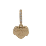 Pandora Solid 14kt Yellow Gold CZ and Enamel Infinity Heart Family Dangle Charm
