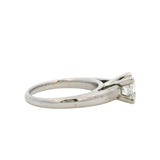 Solid 14kt White Gold and 1.08ct Princess Cut Diamond Solitaire IGI Certified Engagement Ring Size 6