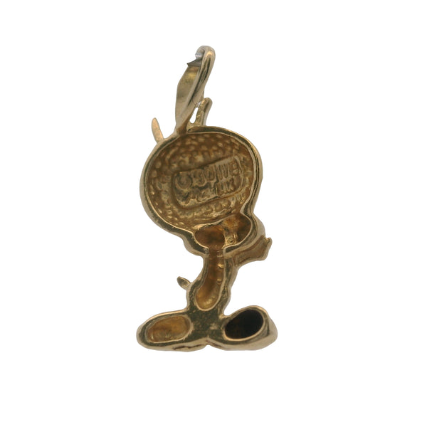 Vintage 1990 Warner Brothers Solid 14kt Yellow Gold Tweety Bird Charm