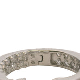 Solid 14kt White Gold And 2ctw Diamonds IGI Certified Inside Out 20mm Hoop Earrings