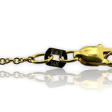 EFFY 14kt Tri-Tone Gold and Diamond Overlapping Strands Oval Pendant 18" Necklace