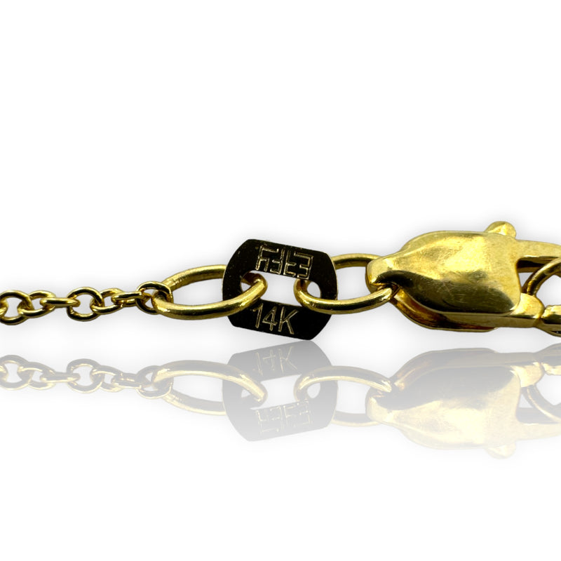 EFFY 14kt Tri-Tone Gold and Diamond Overlapping Strands Oval Pendant 18" Necklace