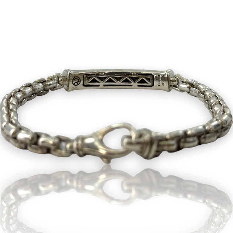 EFFY Jewelry 925 Sterling Silver and 14kt Yellow Gold Bar Bracelet with Black Spinels