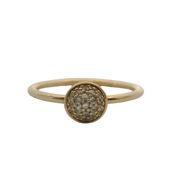Pandora Solid 14kt Yellow Gold CZ Cubic Zirconia Cluster Ring Size 8.5 58