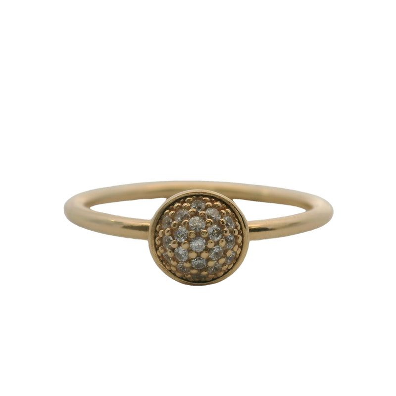 Pandora Solid 14kt Yellow Gold CZ Cubic Zirconia Cluster Ring Size 8.5 58
